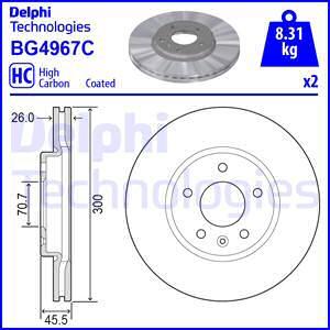 Delphi BG4967C - Brake Disc parts5.com