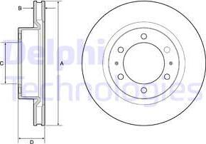 Delphi BG4925C - Brzdový kotouč www.parts5.com