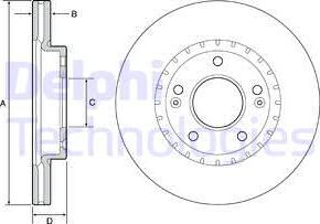 Delphi BG4565C - Disco de freno www.parts5.com