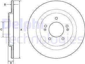 Delphi BG4563C - Disco de freno www.parts5.com