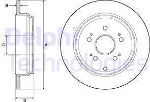 Delphi BG4694C - Disque de frein www.parts5.com