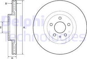 Delphi BG4654C - Тормозной диск www.parts5.com