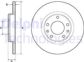 Delphi BG4661C - Disc frana www.parts5.com