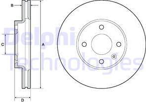 Delphi BG4671C - Disc frana www.parts5.com