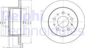 Delphi BG4061 - Тормозной диск www.parts5.com