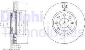 Delphi BG4004 - Disco de freno www.parts5.com