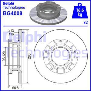 Delphi BG4008 - Disc frana www.parts5.com