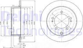 Delphi BG4037 - Disque de frein www.parts5.com