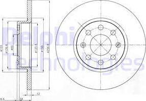 Delphi BG4155 - Brake Disc parts5.com