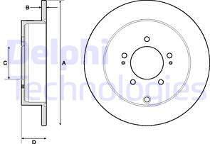 Delphi BG4161C - Тормозной диск www.parts5.com