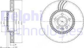 Delphi BG4123 - Brzdový kotouč www.parts5.com