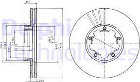 Delphi BG4173 - Brake Disc parts5.com