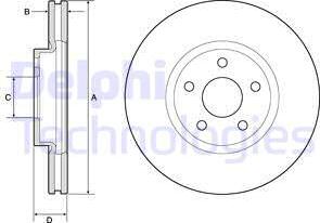 Delphi BG4803C - Bremsscheibe www.parts5.com