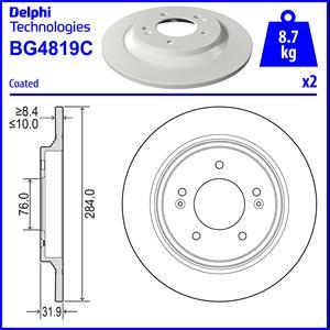 Delphi BG4819C - Disc frana www.parts5.com