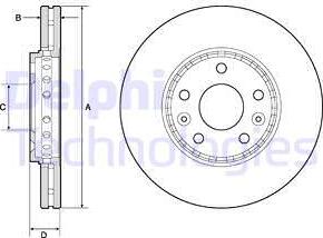 Delphi BG4815C - Brake Disc parts5.com