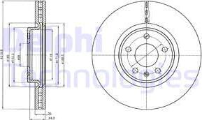 Delphi BG4346C - Disco de freno www.parts5.com