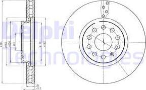 Delphi BG4330C - Disco de freno www.parts5.com