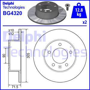 Delphi BG4320 - Kočni disk www.parts5.com