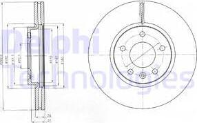 Delphi BG4278-C - Disco de freno parts5.com