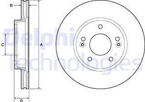 Delphi BG4745C - Disco de freno www.parts5.com