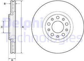 Delphi BG4763C - Disc frana www.parts5.com