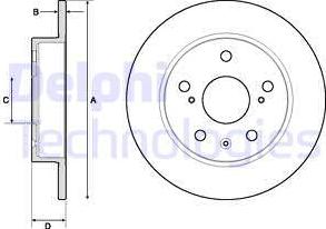 Delphi BG4709C - Brake Disc www.parts5.com