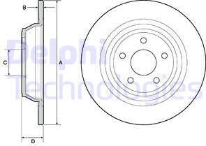 Delphi BG4703C - Disco de freno www.parts5.com