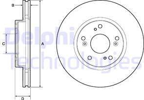 Delphi BG4774C - Disco de freno www.parts5.com