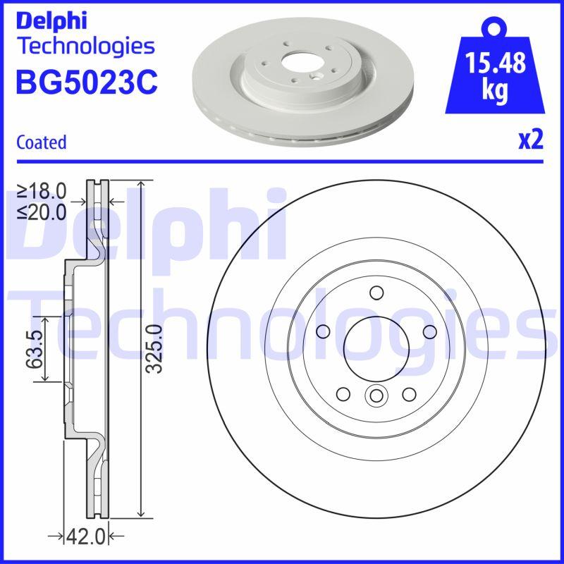 Delphi BG5023C - Bremsscheibe www.parts5.com