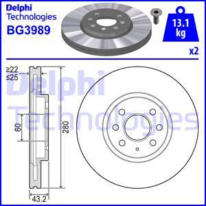 Delphi BG3989 - Kočioni disk www.parts5.com