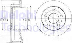 Delphi BG3923 - Disc frana www.parts5.com