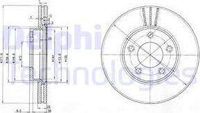 Delphi BG3927 - Тормозной диск www.parts5.com