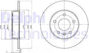 Delphi BG3406 - Brzdový kotúč www.parts5.com