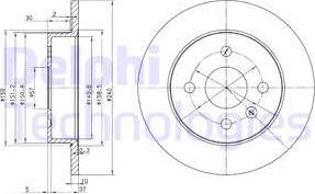 Delphi BG3403 - Tarcza hamulcowa www.parts5.com