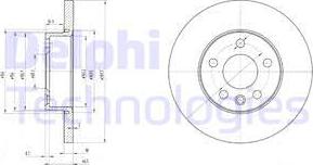 Delphi BG3415 - Disco de freno www.parts5.com