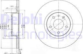 Delphi BG3420 - Disco de freno www.parts5.com