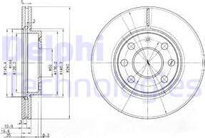 Delphi BG3568 - Kočioni disk www.parts5.com