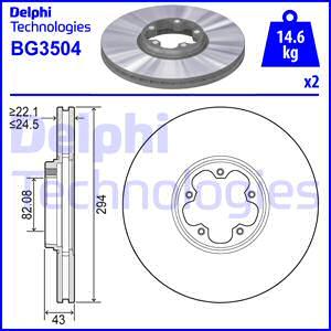 Delphi BG3504 - Brake Disc www.parts5.com