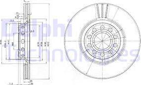 Delphi BG3657 - Brake Disc parts5.com