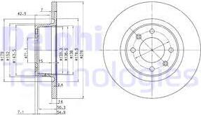 Delphi BG3621 - Brake Disc parts5.com