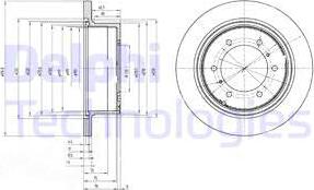 Delphi BG3105 - Brake Disc parts5.com