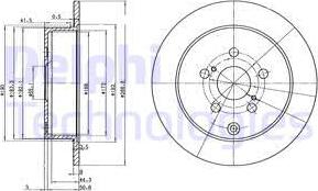 Delphi BG3822 - Disc frana www.parts5.com