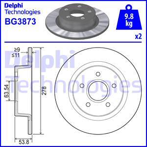 Delphi BG3873 - Kočni disk www.parts5.com