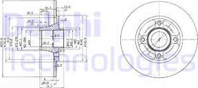 Delphi BG3360 - Brzdový kotouč www.parts5.com