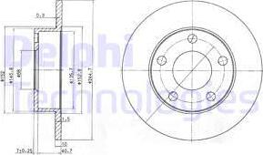 Delphi BG3381 - Disco de freno www.parts5.com