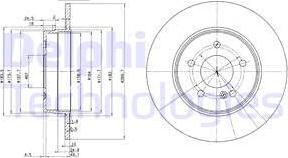 Delphi BG3239C - Disco de freno parts5.com