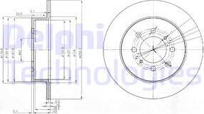 Delphi BG3793 - Brzdový kotouč www.parts5.com