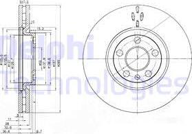 Delphi BG3740 - Disc frana www.parts5.com