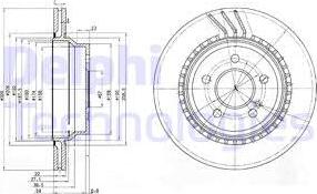 Delphi BG3758 - Disque de frein www.parts5.com