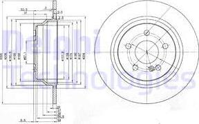 Delphi BG3757 - Тормозной диск www.parts5.com